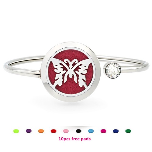 25mm  Rotatable Perfume Bangle Bracelet  Diffuser Essential Aromatherapy Locket - Picture 23 of 209