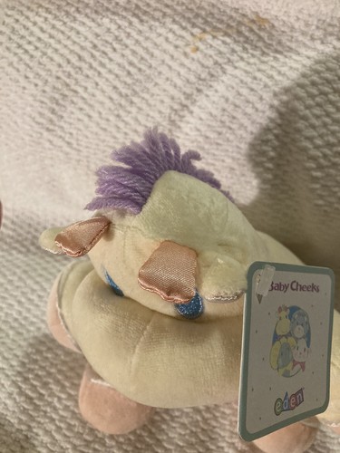 EDEN Pony W/purple Mane BABY CHEEKS” plush Rattle Brand New W/TagHORSE lovey 7" - Picture 4 of 24