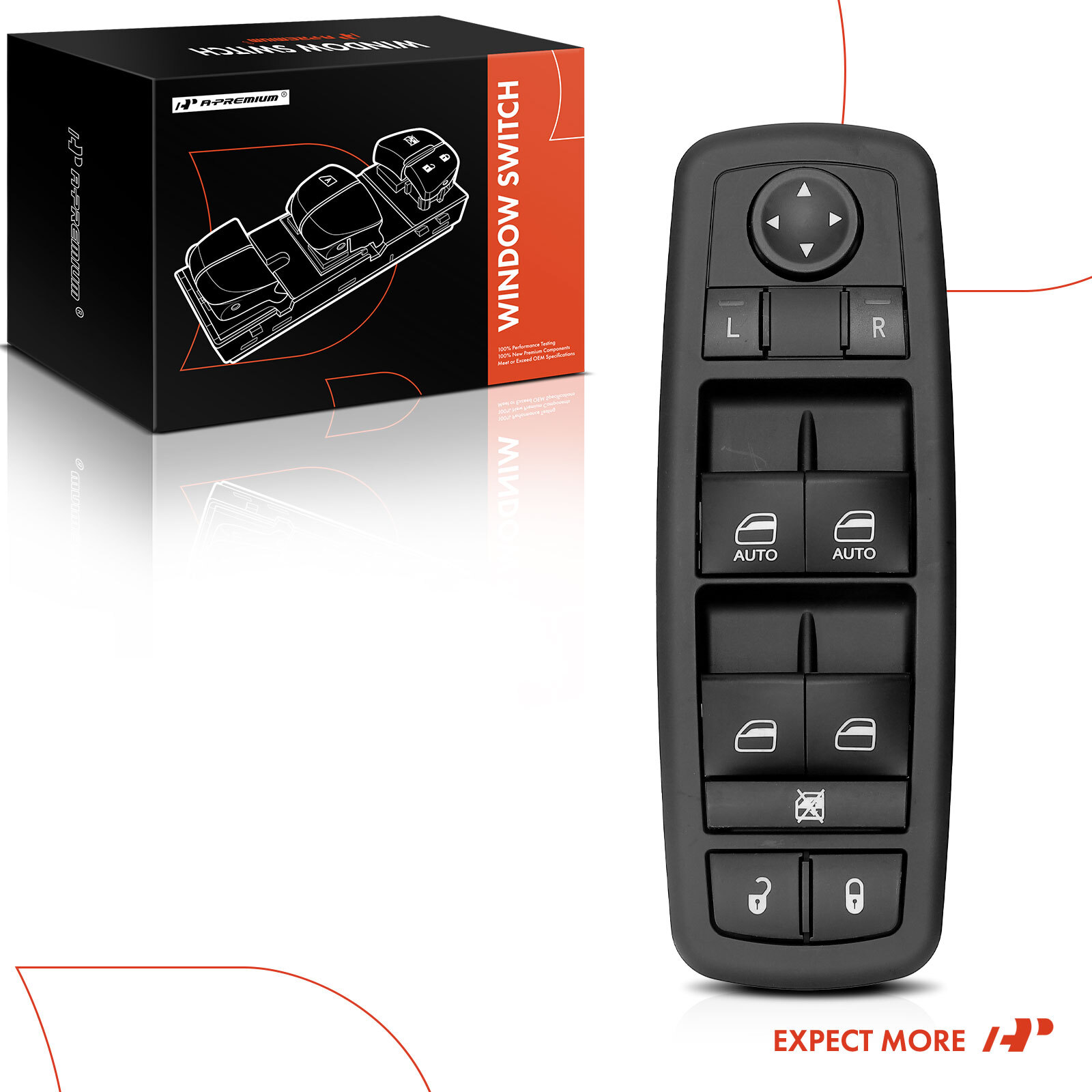 9+3 Pins Driver Power Window Switch For VW Volkswagen Routan 09-12