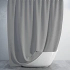 Grey Fabric Bathroom Shower Curtain, 6 Sizes, Extra Long , Wide or Narrow Width