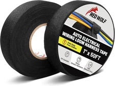 Wire Harness Tape 1 Inch 50 FT High Temp Wiring Loom Harness Self-Adhesive Felt