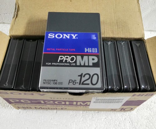 Sony P6-120HMPX Hi8 Video Cassettes - Box of 10 (P6-120 HMPX) - Picture 3 of 3
