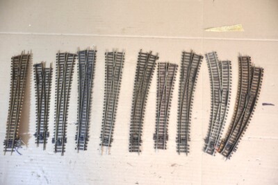 PECO HORNBY 10 x RIGHT LEFT HAND LONG & CURVE EXPRESS POINT TRACK om