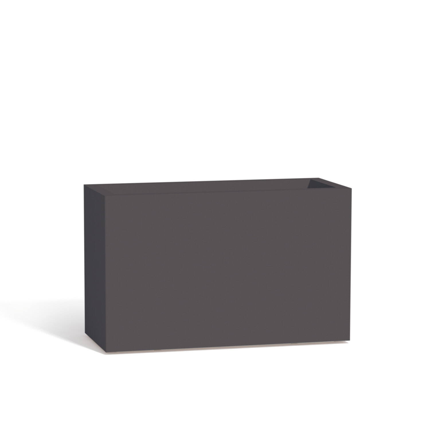 FIORIERA VASO RESINA GIARDINO OUTDOOR TERRAZZO PISCINA RETTANGOLARE ANTRACITE