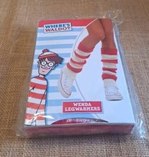 NEW Spirit Halloween Dress Up Costume Party Where's Waldo Wenda Leg Warmers