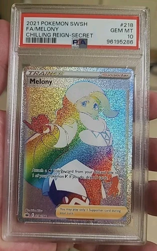 Melony 218/198 Chilling Reign rainbow PSA 10