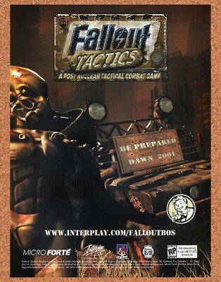 Fallout Tactics PC Original 2001 Vintage Ad - Video Game Art Promo