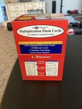 Think2Master 215 Laminated Multiplication Flash Cards Dry Erase Markers
