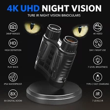 Infrared Night Vision Binoculars w HD Photo & Video Capability New Price $129.99