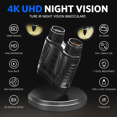 Infrared Night Vision Binoculars w HD Photo & Video Capability New ...