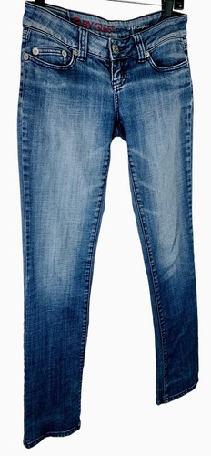 VTG Y2K G By Guess Woman’s Low Rise Blue Jeans Sz-26/30x33 Modele Straight Leg - Picture 2 of 9