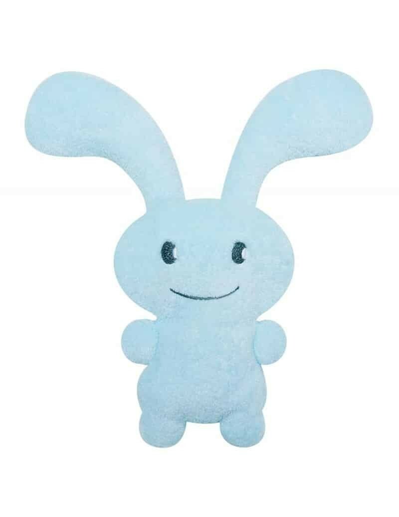 Hochet bébé bleu doudou peluche Funny Bunny Trousselier 24 cm, le cadeau de naissance idéal