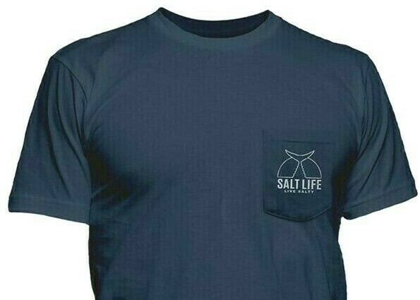 Men's Salt Life "Hammock Time" Long Sleeve Graphic T-Shirt - Grapefruit Color, New With Tags