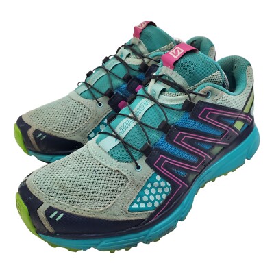 SALOMON Shoes X-MISSION Women Size 10 Multicolor Outdoor Hiking Trail  393440
