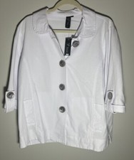 Nwt Focus White Jacket Design Buttons Waffle Knit Jacket Blazer Hobo Bohemian