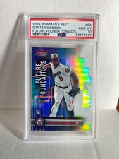 carter kieboom 2019 BOWMANS BEST  FUTURE FOUNDATIONS DIE CUT refractor PSA 10