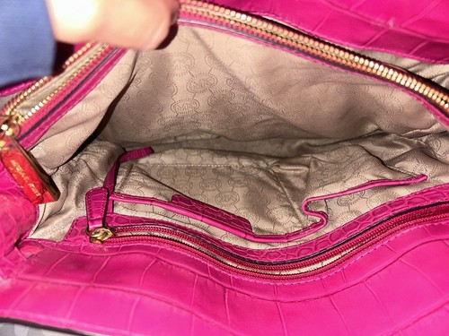 Michael Kors Crossbody Purse Handbag Pink Fuchsia - Picture 7 of 10