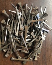 Lot of 100 New, Rusty, Used Horseshoe Nails - Arts Crafts Supply - SHIPS FREE