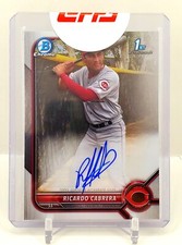 2022 Bowman Chrome 1st Ricardo Cabrera Base Auto Reds HOT ROOKIE RC Autograph C5