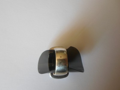 Bague En Argent Massif Avec Baguettes De Nacre - Taille 53, Occasion Argenté