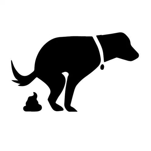 Dog Pooping Decal Car Wall Laptop Phone Vinyl Sticker - Picture 1 of 1