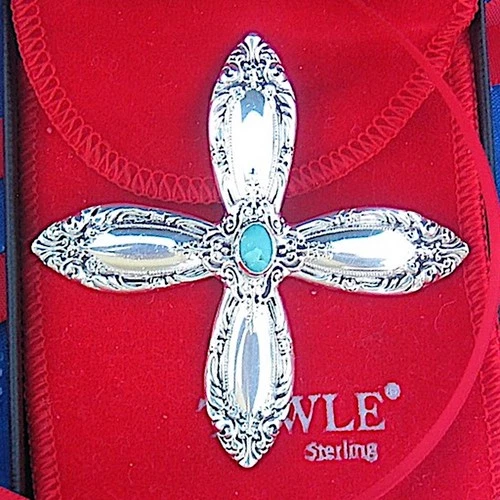 NEW • Towle KING RICHARD Sterling Silver Christmas CROSS PENDANT - ORNAMENT