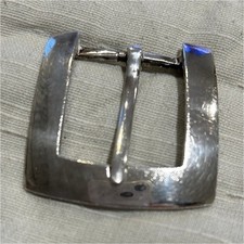 Sterling Silver Rectangular Single Tongue Belt Buckle