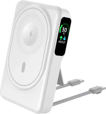 Energizer - 10,000mAh 22.5W Magnetic Wireless Qi/Qi2.0/MagSafe PowerBank - White