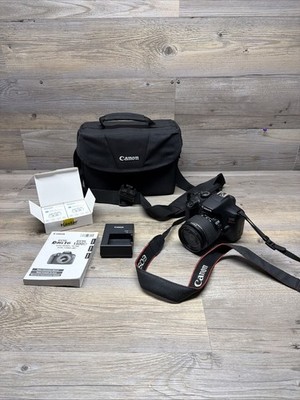 Canon EOS Rebel T6 DSLR Camera & 18-55mm Lens - Bag, New Battery, Black Tested