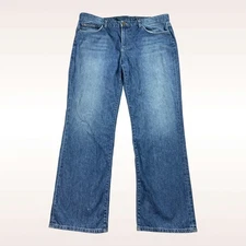 Joe's Bootcut Jeans Mens 40x33 Blue Relaxed Whiskered Eliot Wash 100% Cotton