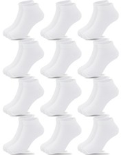 12 Pairs Kids Athletic Ankle Socks Kid's Athletic Low Cut Socks Half Cushion ...