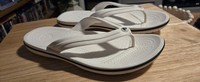 Crocs Flip Flops White UK M9 and W11 Brand New, No Tags, No Box..