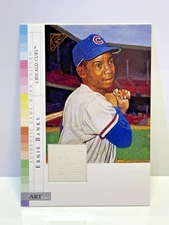 2003 TOPPS ERNIE BANKS GAME AUTENTHIC USED UNIFORM AREB