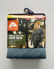 OZARK TRAIL Women's 2XL Seamless Base Layer Crew Neck Top Thermal Warmer Blue