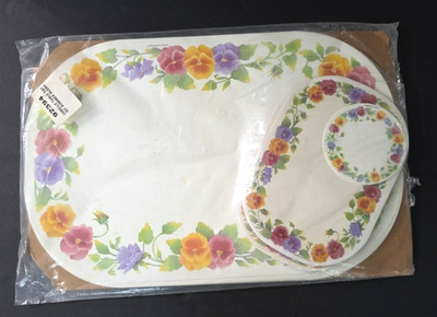 Sealed Vintage Corelle Coordinates SUMMER BLUSH 10 Piece Tabletop Set Placemats