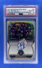 2023 Bowman Chrome Prospect Mega Box Auto Eric Brown Jr #EB Auto PSA 10 GEM MINT