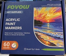 Acrylic Paint Marker Drawing 60 Colors Quick Dry Water-proof