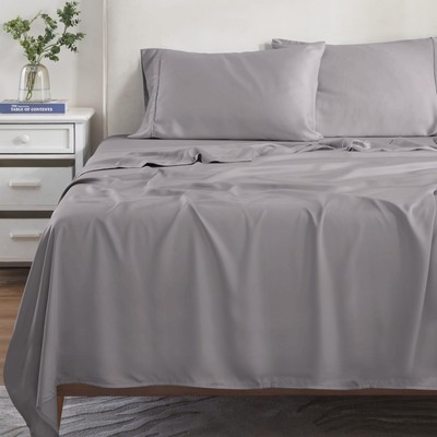 Modal from Beechwood 300 Thread Bed Sheet Set, 1 Elastic Deep Pocket Fitted S...