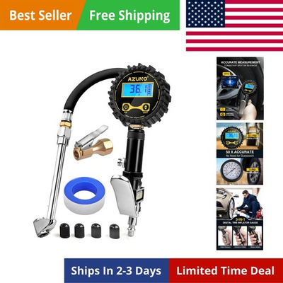 #ad Digital Tire Inflator with Pressure Gauge 200 PSI Heavy Duty Air Compressor... $43.99