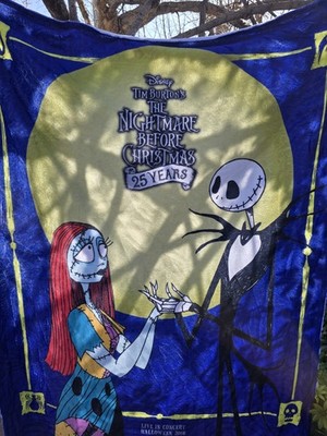 Nightmare Before Christmas 25th Anniversary Plush Throw Blanket