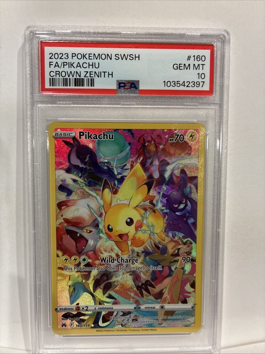 Pikachu #160 Crown Zenith - PSA 10 GEM MINT - Pokémon Card SWSH