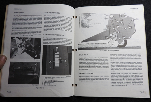International Harvester Étui IH 8430 Rond Baler Opérateurs Manuel Original - Photo 4 sur 4