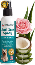 K9 Soothe anti Itch Spray for Dogs with Aloe Rose Coconut Natural Hot Spot