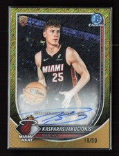 2025-26 Bowman Basketball Kasparas Jakucionis RC Gold Shimmer /50 AUTO