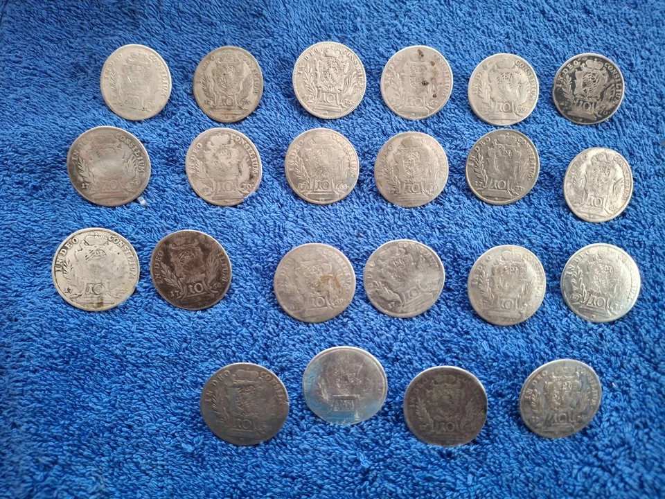 Münzknöpfe, Dachauer Tracht, Silberknöpfe,  Trachtenschmuck, Radlknöpfe - Bild 2 von 4