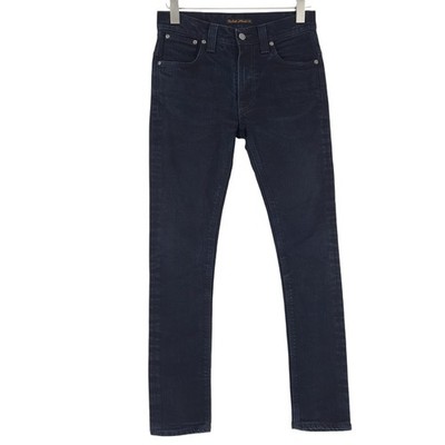 Nudie Jeans Tape Ted Schwarz Herren Stretch Slim Skinny Jf3 Größe W29 L32