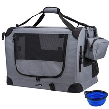 Cat Carrier 24 L x 16.5 W H Portable Collapsible Pet Crate Blue Prutapet Large