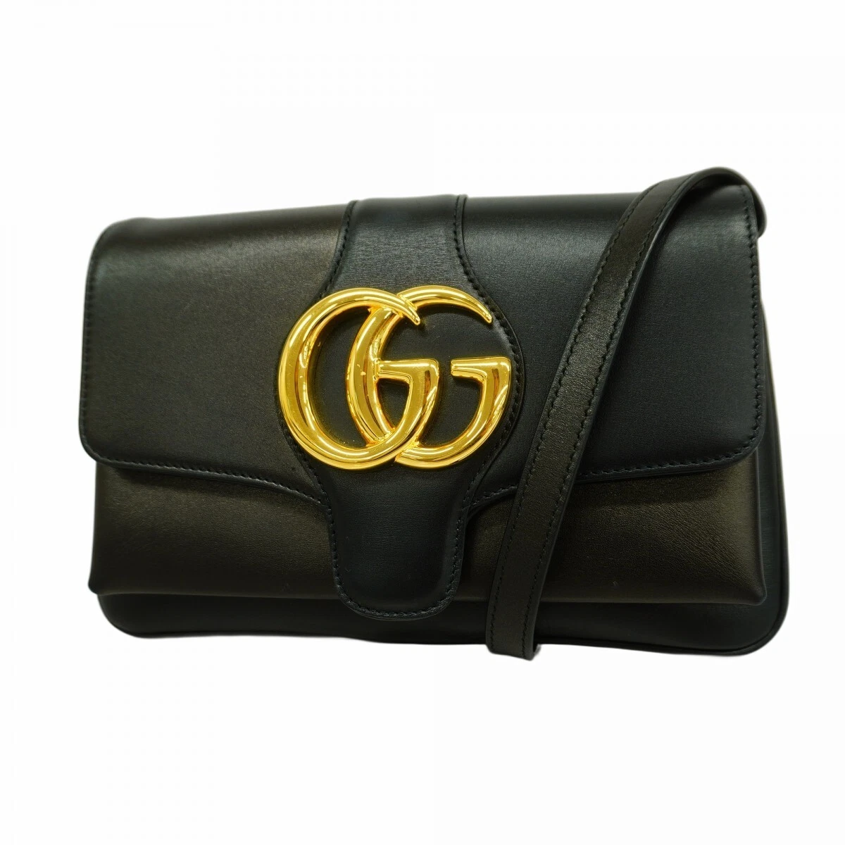 Sac bandoulière GUCCI Ally 550129 cuir noir or quincaillerie 561860