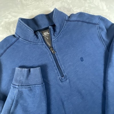 Men s Izod Royal Blue Advantage Performance Quarter Zip Pullover Size XL