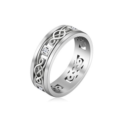 Triquetra Dreifaltigkeitsknotenring, Hexenknoten, irischer keltischer Knoten,...